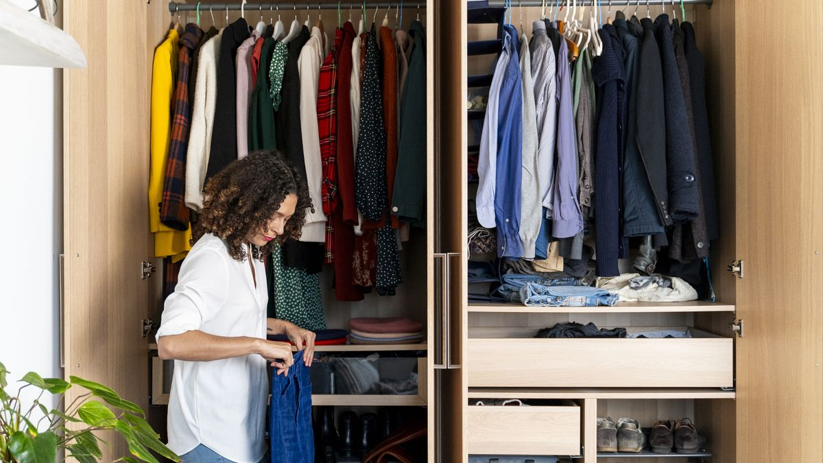 picture of a woman in a wardrobe